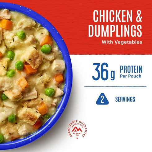 Mountain House Chicken & Dumplings - Freeze Dried Backpacking & Camping Food, 2 Servings
