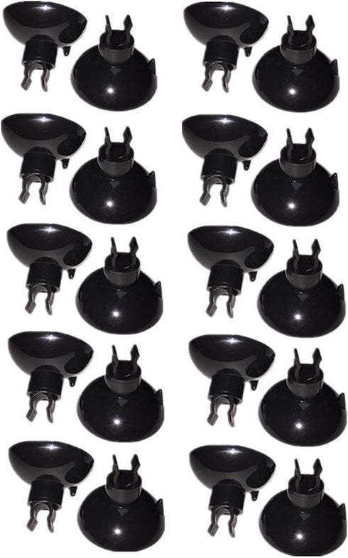 Honbay 20pcs Aquarium Black Sucker Clip Suction Cups for Airline Tubing Holder