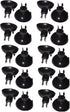 Honbay 20pcs Aquarium Black Sucker Clip Suction Cups for Airline Tubing Holder