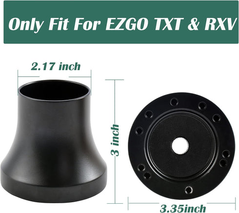 Roykaw Golf Cart Steering Wheel or Hub Adapter for EZGO Club Car Yamaha (For EZGO RXV/TXT)