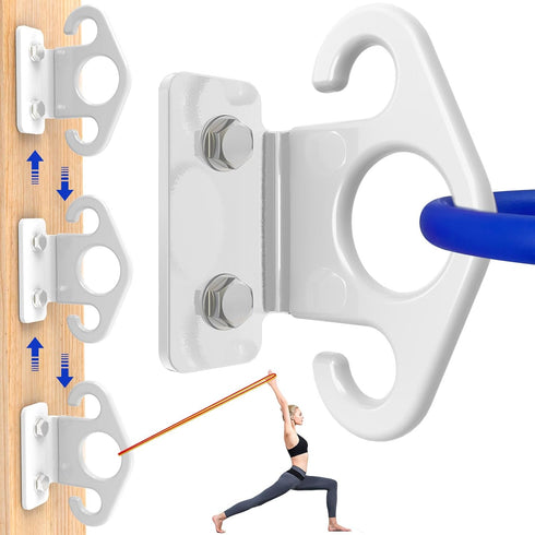Resistance Band Wall Anchor with Hooks, Resistance Band Wall Mount for Workout Room Accessories and Exercise Equipment