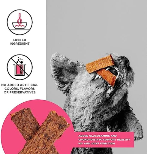 5 BIXBI Liberty Functional Healthy Hip And Joint Dog Jerky Treats, Beef Recipe, Ounce