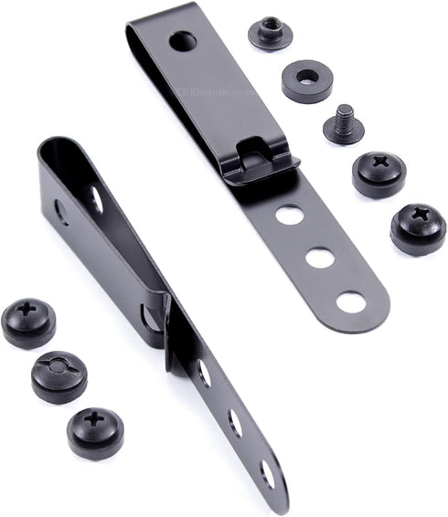 HolsterSmith Universal Metal Belt Clip for Holster Making, Model 5, Tactical Black, 2 Pack
