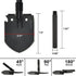 iunio 35in Folding Shovel, Camping Shovel, Heavy Duty Carbon Steel Military Style Entrenching Tool, Collapsible Spade