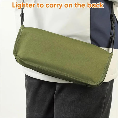 Qiyraexy Backpack Foldable Stool, Mini Outdoor Camping Stool, Portable Collapsible Chair with Carry Bag for Fishing