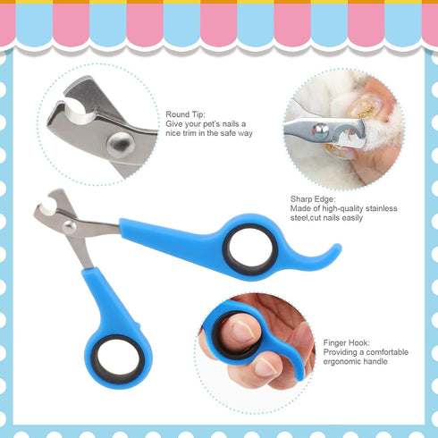 Rabbit Grooming Kit, Brush for Shedding with Bunny Nail Clipper, Trimmers with Pet Combs for Hamster Guinea Pig Ferret