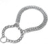 Dog Choker Collar: Martingale Training Double Row Chain for Medium Large Dogs (M-16” for Neck 11-14")