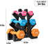 Portzon Weights Dumbbells, Set of 2 Neoprene Dumbbells, 10 Color Options, Anti-Slip Hex Shape