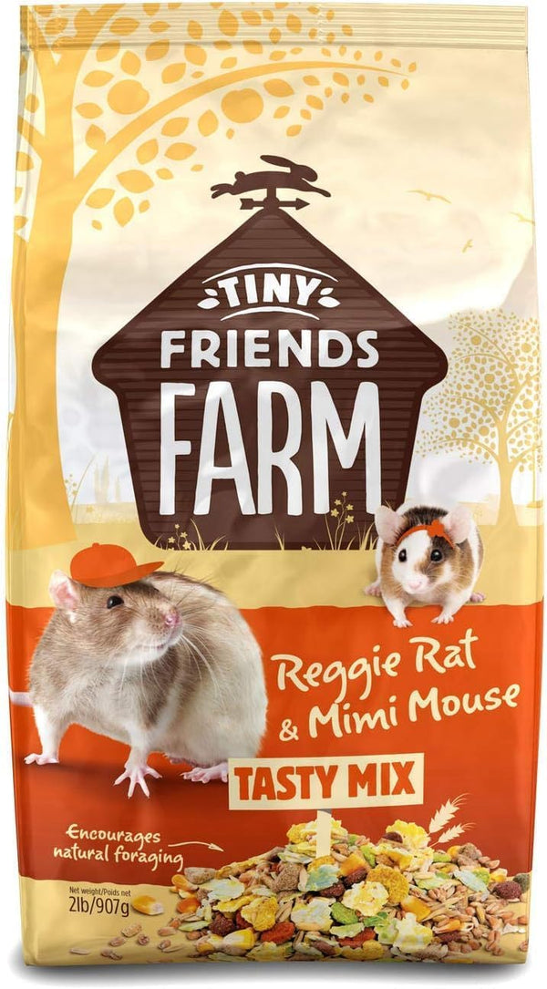 Supreme Petfoods Tiny Friends Farm 2-Pack Tasty Mix, Reggie Rat and Mimi Mouse, 2 Pounds Each