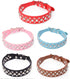 Dogs Kingdom Personalized Rhinestone Leather Bling Crystal Pet Collars for Small Medium Breeds, 12"-20" Length, Red