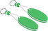 PATIKIL 2 Pack Floating Keychain, Sports Buoy Key Rings, Oval Buoyant Key Holder for Fishing Kayaking, Green