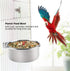 Tfwadmx Bird Feeding Dish Cups, 2PCS Clamp Holder for Parrot Food Bowl, Bird Cage Water Bowl