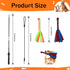Flirt Pole for Dogs, Interactive Teaser Wand Play Pole with Fleece Rope Lure for Outdoor Exercise & Training