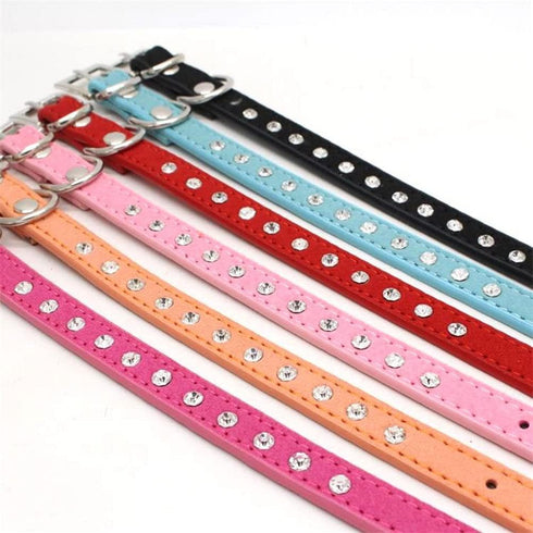 Puppy Collar with Bling Diamond, Sparkly Rhinestone Glitter Jewel Collars for XXS XS Small Medium Female Dogs Boys