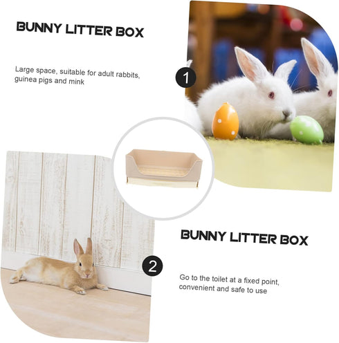 Chinchillas YARNOW Rabbit Toilet Tray Box Large Pet Potty Trainer for Rabbits Guinea Pigs and More Non Slip Design