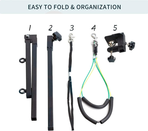 Foldable Pet Dog Grooming Arm with Clamp, Tool Loop Noose & No Sit Haunch Holder for Medium & Small Pets