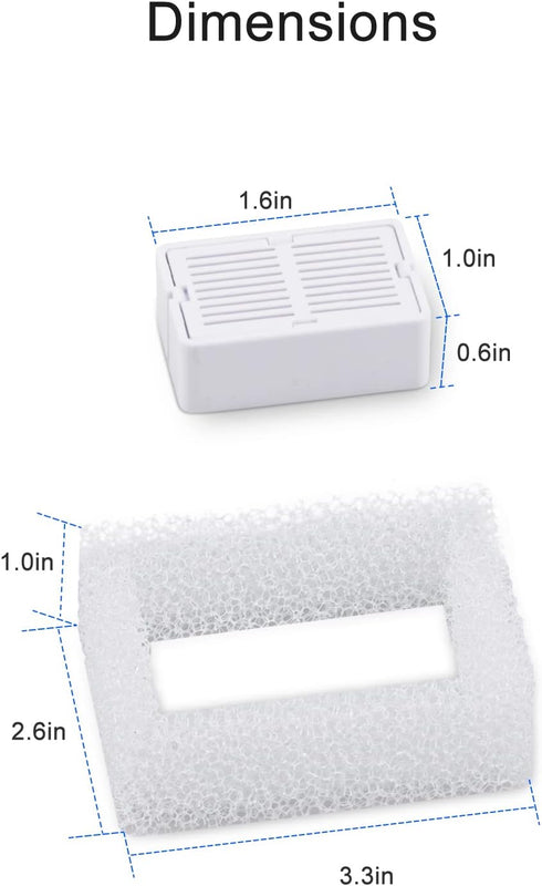 Wonder Creature Cat Fountain Filter for Aurora, Cupcake and 360° Stainless Steel Cat Water Fountain, 8 Filters
