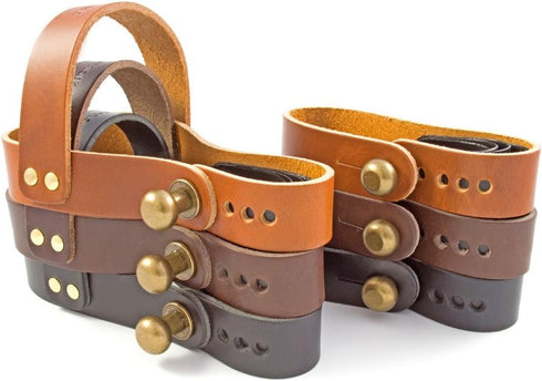 oopsmark The Bicycle Wine Rack - Handmade Leather Bike Bottle Holder and Carrier for Picnics
