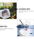 2pcs Happyyami Square Shrimp Fishing Net with Telescopic Handle, Extendable Aquarium Fish Tank Mesh Nets for Small Fish