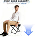 YFFFOVSSS 1.4Lbs 220Lbs Portable Folding Camping Stool - Ultra Lightweight, Heavy Duty, Reinforced Steel Frame, Quick