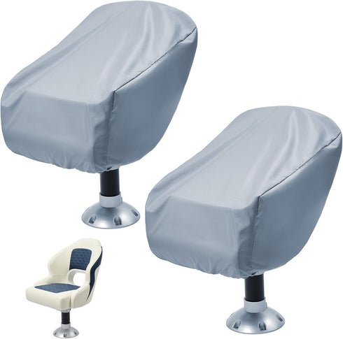 ANGSYLTH 2 Pack Boat Seat Covers - Waterproof 900D Heavy Duty Boat