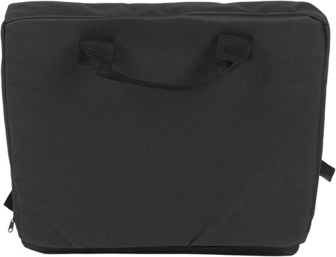 Ddewing Outdoor Folding Chair Cushion Black Zippered Pocket Square Chair Cushion Portable Handle Adjustable Floor Chair
