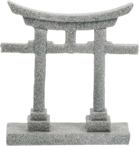 GANAZONO Japanese Shinto Shrine Torii Gate Miniature Ornament for Fish Tank Decoration