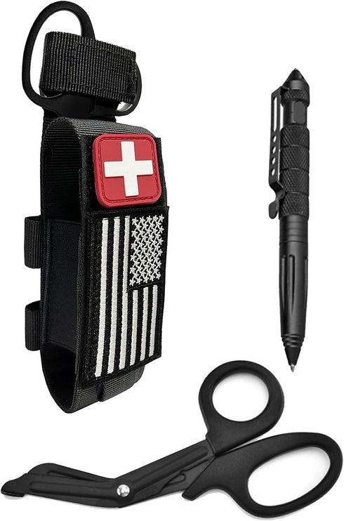 Upgrade 1000D Heavy Duty Tactical Molle Tourniquet Holder, Laser Cut Molle Pouch for Tourniquet