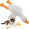 GLIDESMOOTH Dog Toys for Aggressive Chewers, Goose Chew Toy for Dogs, Squeaker Crinkle