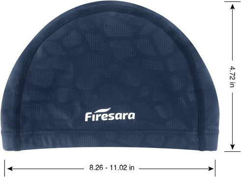 Firesara Fabric Swim Cap - High Elasticity Swimming Cap for Long Hair Short Hair, Swim Caps for Women Girls Men Kids