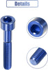 uxcell Blue Universal M6x35 Bike Stem Bolt Bicycle Headset Accessory
