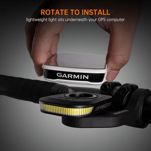 RAVEMEN FR160 Compatible with Garmin Cycling GPS Computer - IPX6 Waterproof Bicycle Front Light with 6 Modes