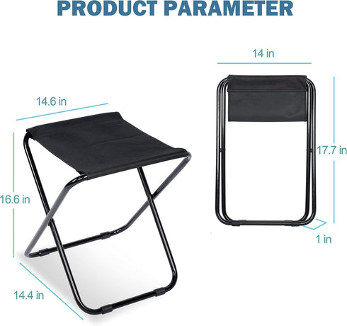Backpacking YSSOA Folding Camping Stool, Portable Collapsible Camp Stool, Folding Foot Rest for Lightweight Compact