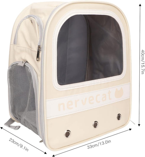 Cat Backpack Carrier, Large Capacity Transparent Ventilated Travel Bag for Cats, Kittens, and Puppies