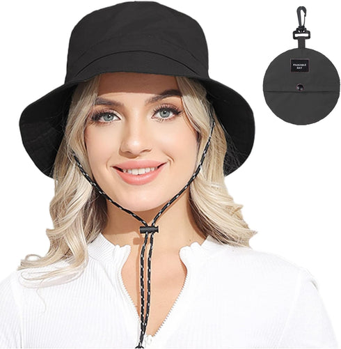 Packable Waterproof Bucket Hat for Women and Men, UV Protection Sun Hat