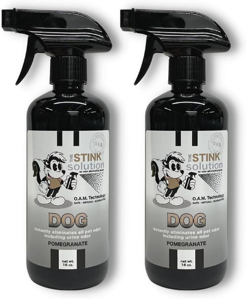Dog Odor Eliminator for Home, Furniture, Carpet & More, 2 Bottles 16 oz (Pomegranate) for Feces, Vomit, Must & Urine