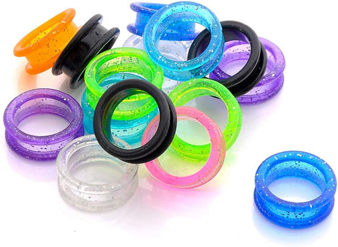 12Pcs Soft Silicone Scissors Finger Rings Grips - Grooming Shear Thumb Inserts for Pet Shears, Random Color