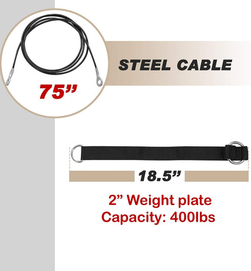 Yes4All Tricep Press Down Cable Machine Attachment Set, LAT Pulldown Attachment for Home Gym