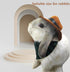 Set Rabbit Hat Scarf Pet Cowboy Cosplay Outfits Funny Halloween Costume Stuff for Small Animals Bunny Guinea Pig Ferret