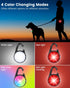 Dog Lights for Night Walking, 2 Pack Rechargeable Clip On Safety Light for Nighttime, IP68 Waterproof (Black)