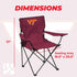 NCAA Portable Quad Chair - Folding Tailgate Chair with Cup Holder