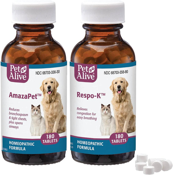 PetAlive Breathe Easy ComboPack for Pets, Relief of Wheezing, Chest Discomfort, Colds