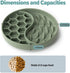 Slow Feeder Dog Bowls - Silicone Pet Food Bowls with Suction Cups for Small & Medium Breeds, Non-Slip (Green)