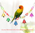 Hypeety Hamster Parrot Hanging Ladder Bridge Cage Swing, Acrylic Chew Perch with Metal Bell