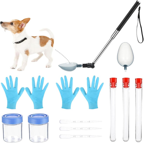 TusaMer Dog Pregnancy Test, Adjustable Angle Dog Urine Collection Kit with Portable Bag