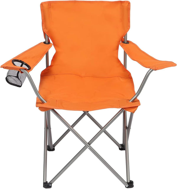 BIAZEEG Quad Folding Camp Chair with Cup Holder (Burnt Orange)
