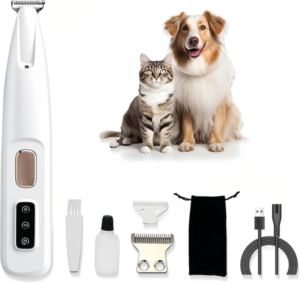Generic Dog Paw Trimmer with LED Light, Ultra-Quiet Pet Hair Clippers for Small