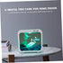 Mini Plastic Aquarium Kits, Small Fish Tank with LED Lighting, Ecological Landscape Box, Desktop Decoration