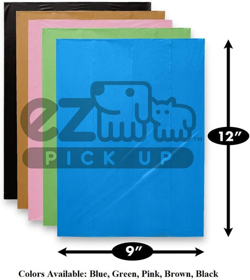 1000 9"x12", EZ Pet Dog Waste Poop Bags, Black, Dog Pickup Waste Disposal Bags