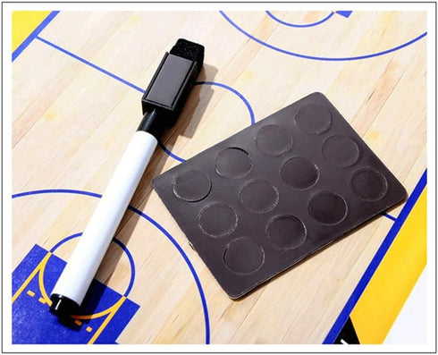 Pure Vie Portable Basketball Coaching Board - Tactical Clipboard with Player Markers, Erase Pen for Coaches
